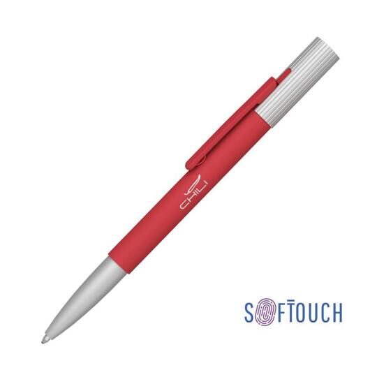 Ручка шариковая "Clas", покрытие soft touch, красная