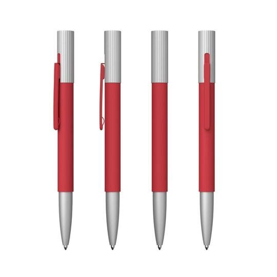 Ручка шариковая "Clas", покрытие soft touch, красная